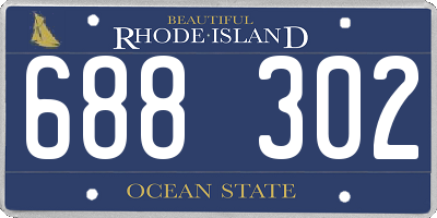 RI license plate 688302