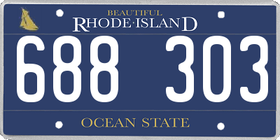 RI license plate 688303