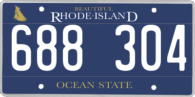 RI license plate 688304