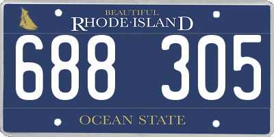 RI license plate 688305