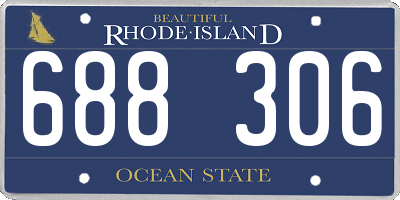 RI license plate 688306