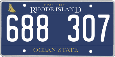 RI license plate 688307