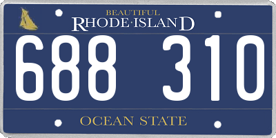 RI license plate 688310