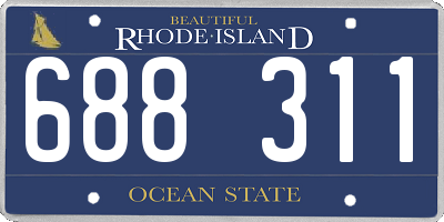 RI license plate 688311