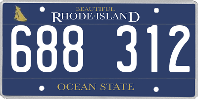 RI license plate 688312