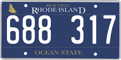 RI license plate 688317
