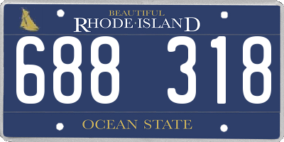 RI license plate 688318
