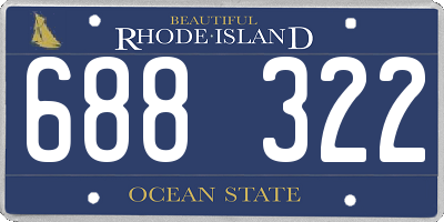 RI license plate 688322