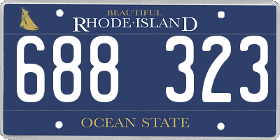 RI license plate 688323