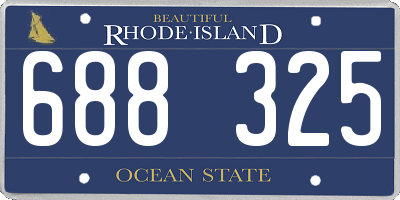 RI license plate 688325