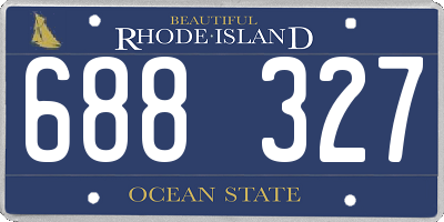 RI license plate 688327