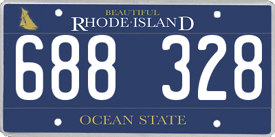 RI license plate 688328