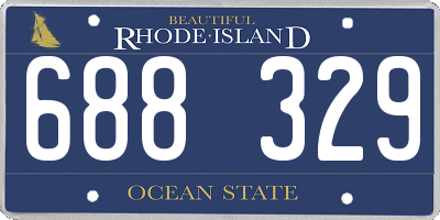 RI license plate 688329