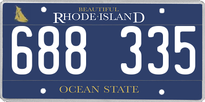 RI license plate 688335