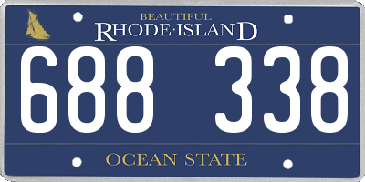 RI license plate 688338