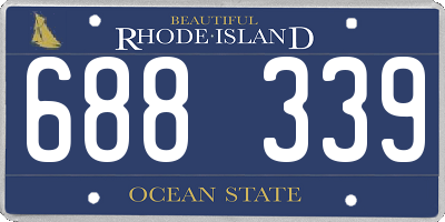 RI license plate 688339