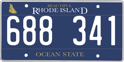 RI license plate 688341