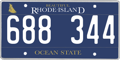 RI license plate 688344