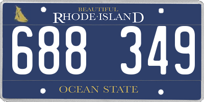 RI license plate 688349