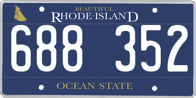RI license plate 688352