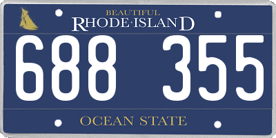 RI license plate 688355