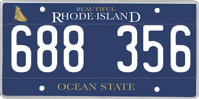 RI license plate 688356