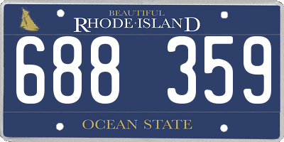 RI license plate 688359
