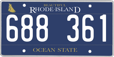 RI license plate 688361