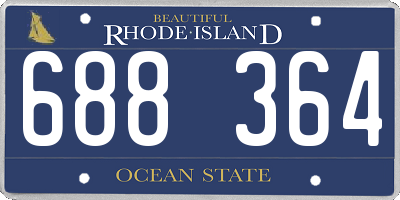 RI license plate 688364