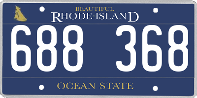 RI license plate 688368