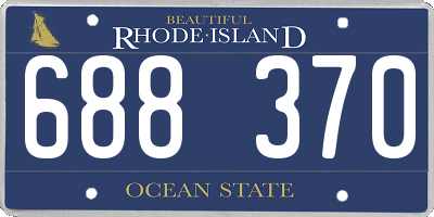 RI license plate 688370