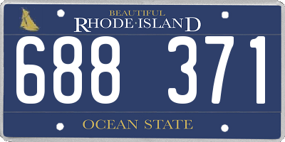 RI license plate 688371