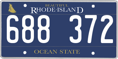 RI license plate 688372