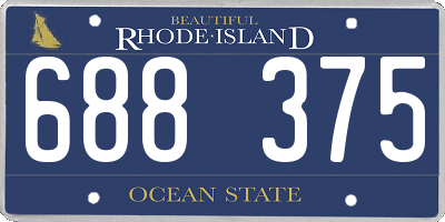 RI license plate 688375