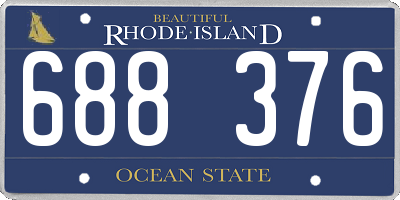 RI license plate 688376
