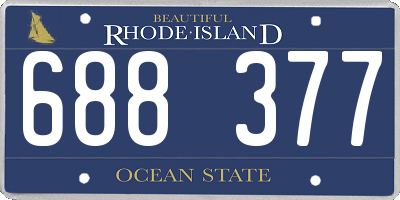 RI license plate 688377