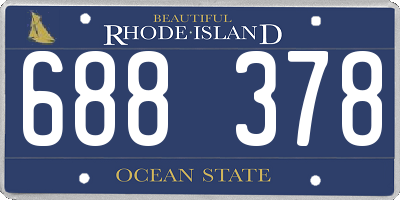 RI license plate 688378