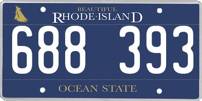 RI license plate 688393