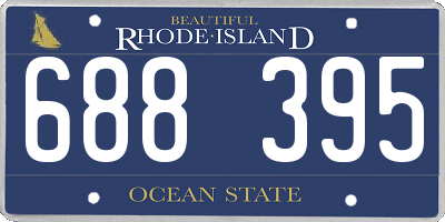 RI license plate 688395