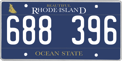 RI license plate 688396