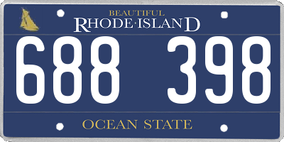 RI license plate 688398