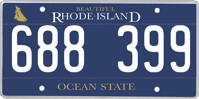 RI license plate 688399