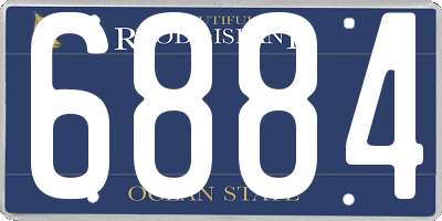 RI license plate 6884
