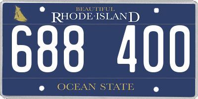 RI license plate 688400