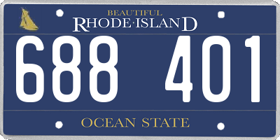 RI license plate 688401