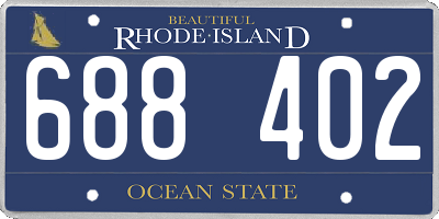 RI license plate 688402