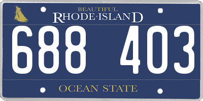 RI license plate 688403