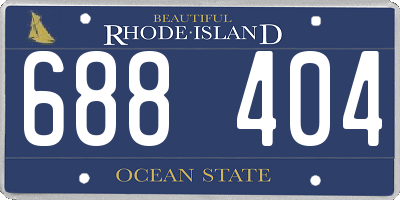 RI license plate 688404