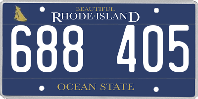 RI license plate 688405