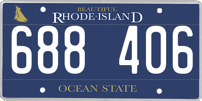 RI license plate 688406